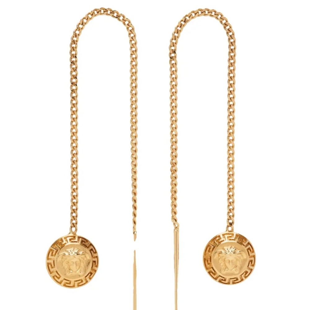 VERSACE chain link Medusa earrings